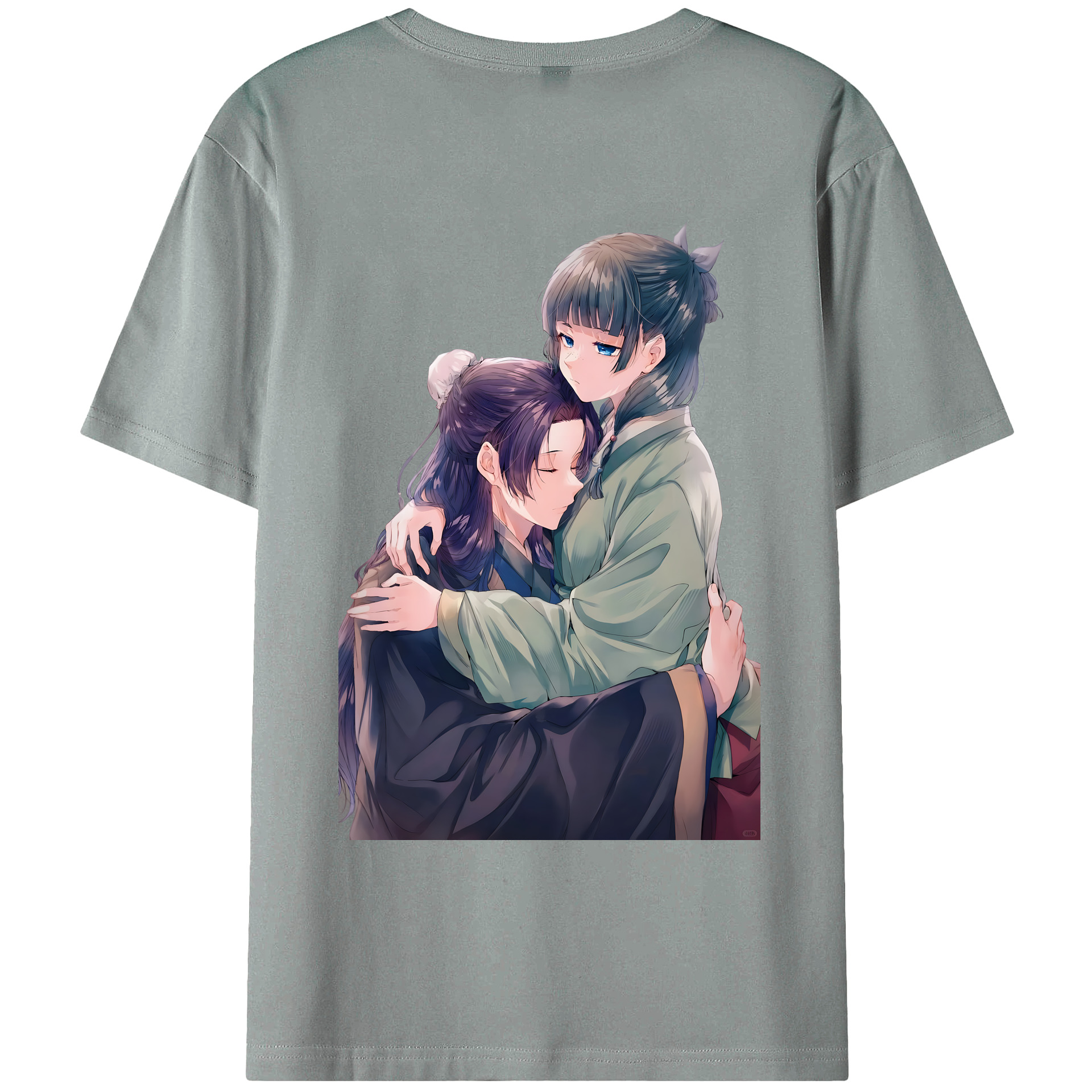 （画像用） 薬屋のひとりごと The Apothecary Diaries 綿100％ メンズ半袖Tシャツ（バックプリント） 通気性